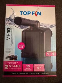 Top Fin MF10 Multi-Stage Internal Filter (Accommodates 10 Gallon Aquariums)