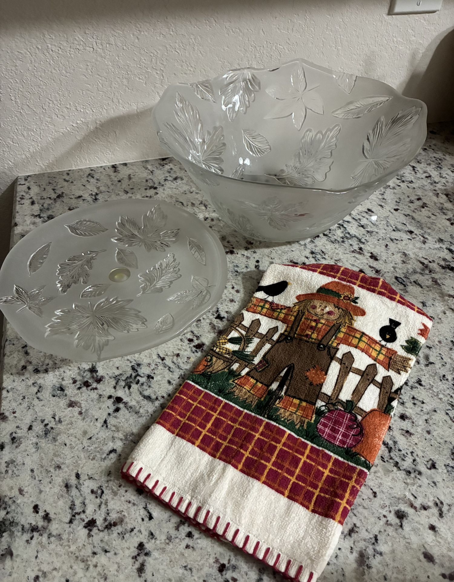 Autumn/Thanksgiving Serving Bowl & Dessert Stand