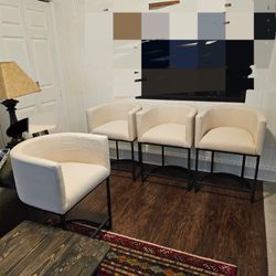 HNY Counter Height Linen Chairs