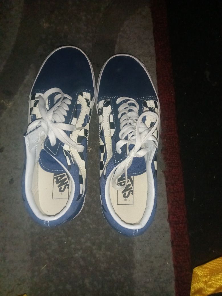 Blue Checker Vans