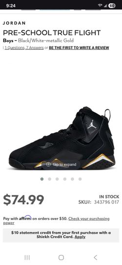 Jordan True Flights Size 1Y