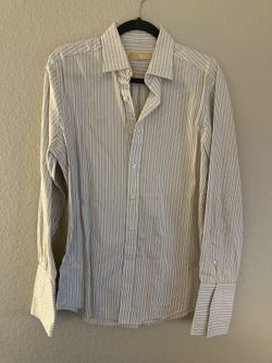 Michael Kors Striped Slim Fit Dress Shirt 15.5 32/33