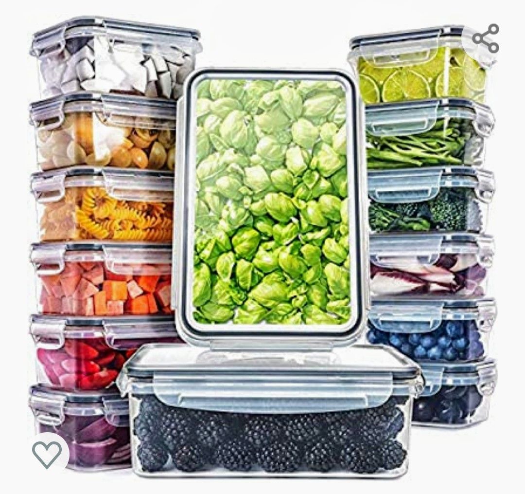 Fullstar (14 Pack) Food Storage Containers with Lids - Plastic Food Containers with Lids - Plastic Containers