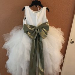 Flower Girl Set - White Dress - Basket - Pearl Shoes