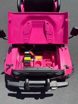 Pink toy jeep