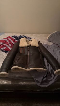 B3 sheepskin men’s bomber jacket size 38 small