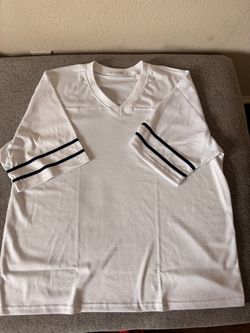 White Blank Mesh Football Jersey