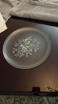 Vintage 13” glass serving platter