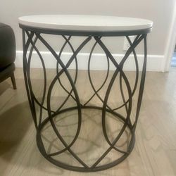Faux Marble End Table