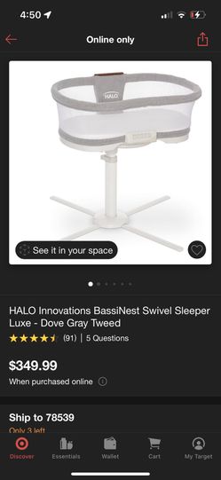HALO Bassinest Luxe Swivel Sleeper