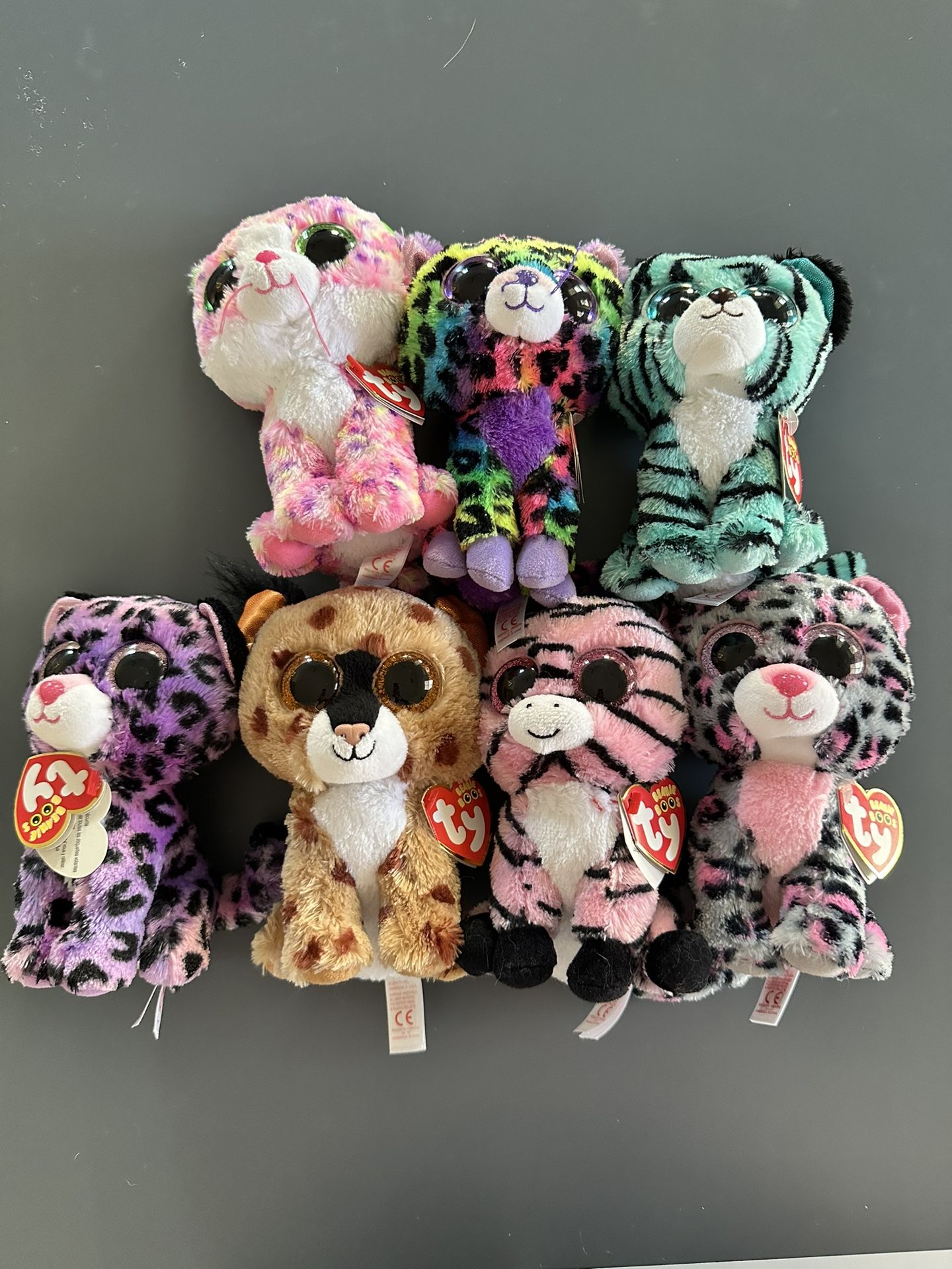Ty Beanie Boo Sparkle Eyes. Set Of 7