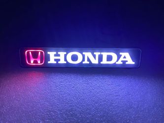 HONDA LED Logo Light Emblem Car For Front Grille Badge Illuminated Decal