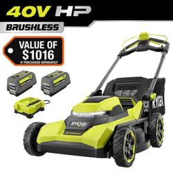 40V HP Brushless 21 in.Cordless Multi-Blade Self-Propelled Mower w/ (2) 6.0Ah Batteries and Charger