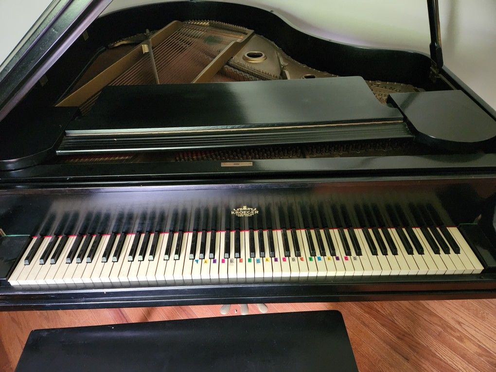 Kroeger Baby Grand Piano For Sale.