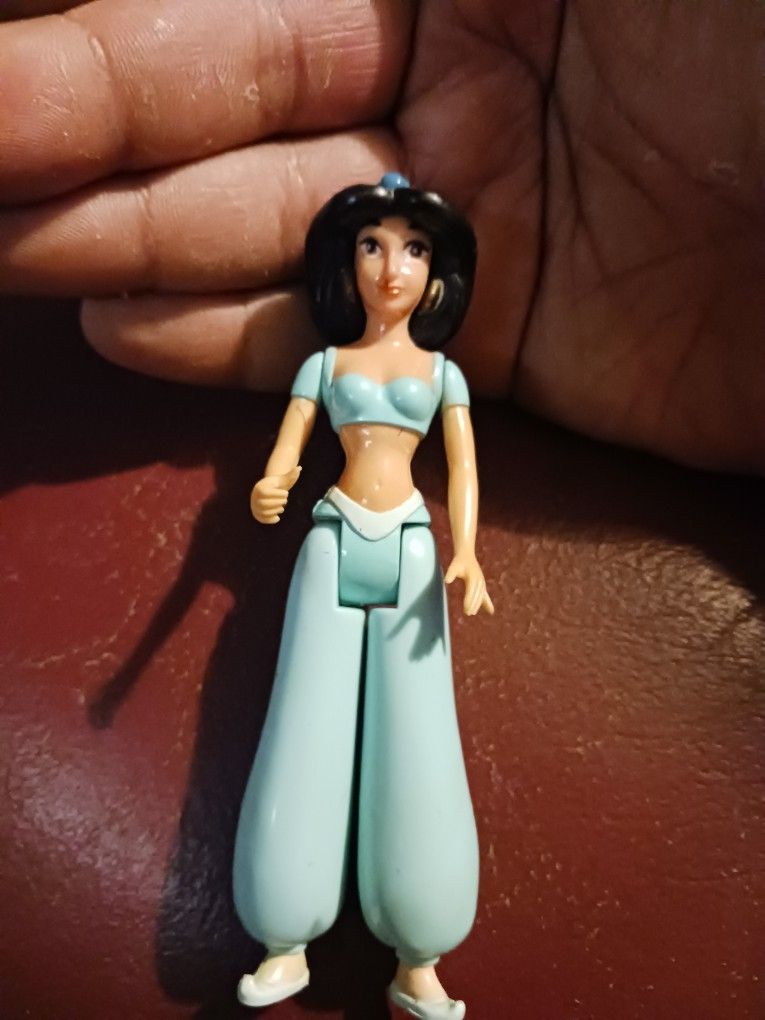 Vintage Disney Mattel Princess Jasmine & Rajah Action Figures Loose 1992