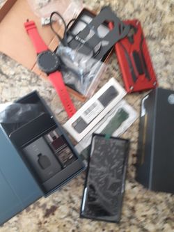 SAMSUNG GALAXY NOTE 9 BLUE, SAMSUNG GEAR S3 FRONTIER, TWO BANDS FREE, UNLOCKED, 128 GB, OPEN BOX, SM-N960U, LIKE NEW , WALL CHARGER INCLUDED