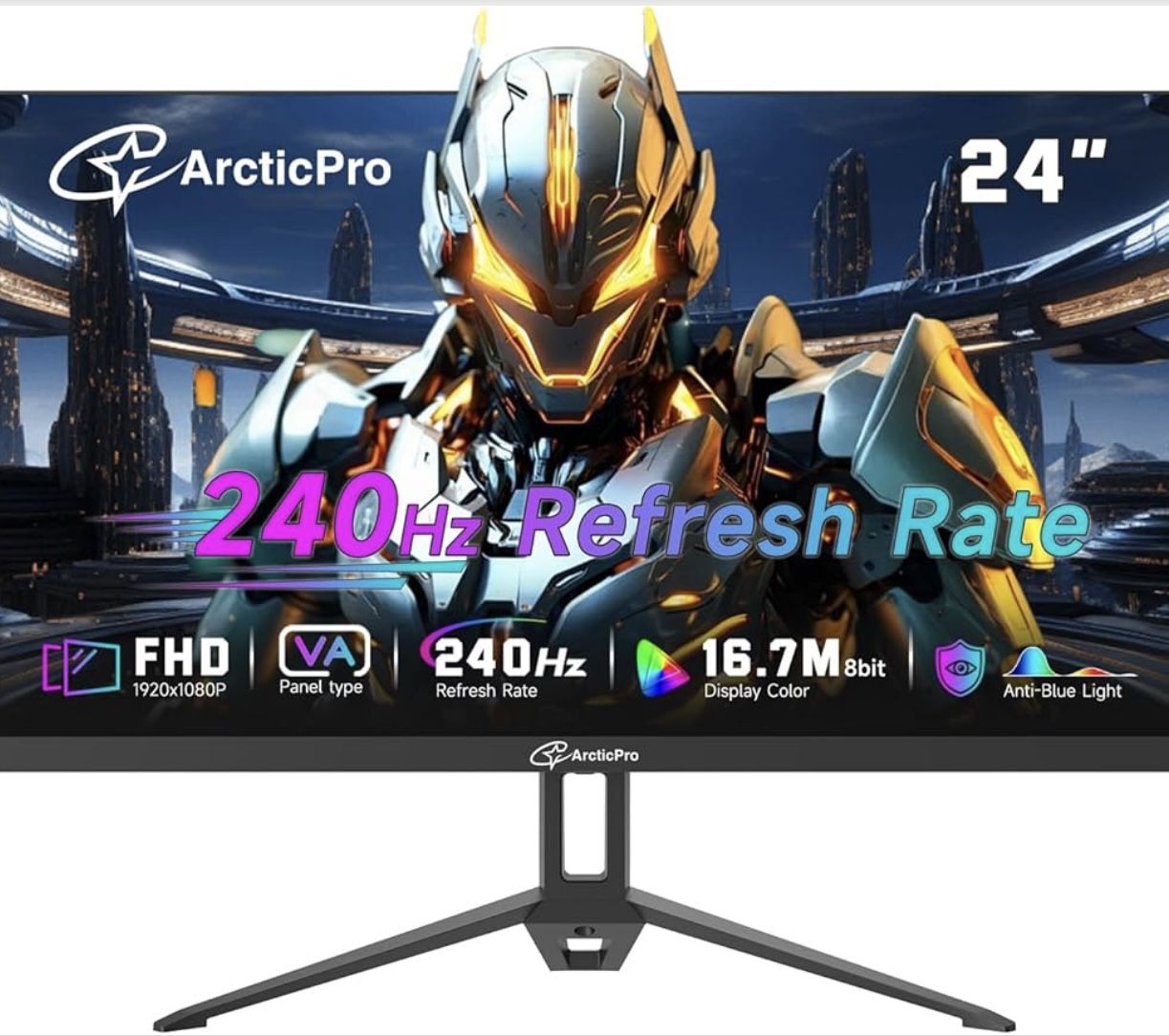 ArcticPro 24" 240Hz Gaming Monitor – Brand New