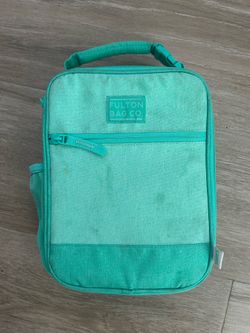 Children’s Lunch Box Pail Cooler Turquoise Green Teal Insulated Fulton Bag Co Company