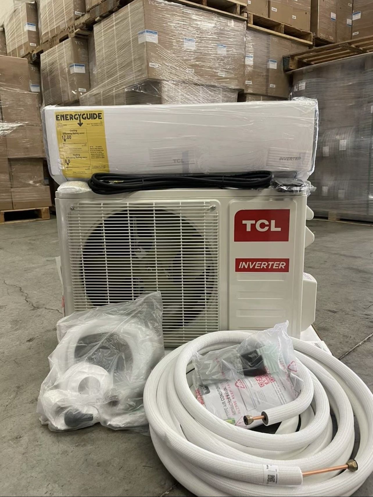 TCL 12,000 BTU / 1 Ton 17 Seer2 mini split Air Conditioner, Heats & AC