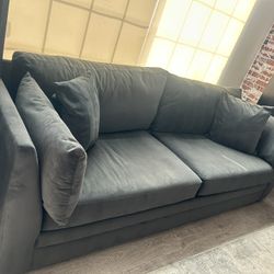 Two - 96 Inch Couches -Gunmetal Color