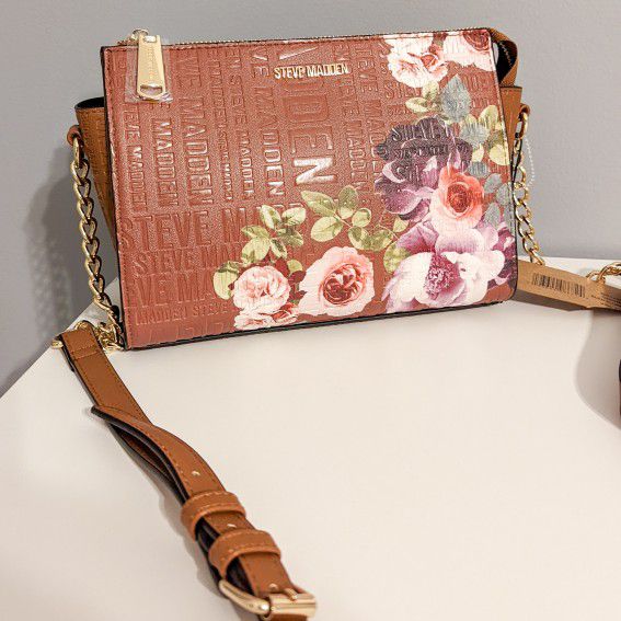 Steve Madden Women's Handbag Bag Purse Floral Brown