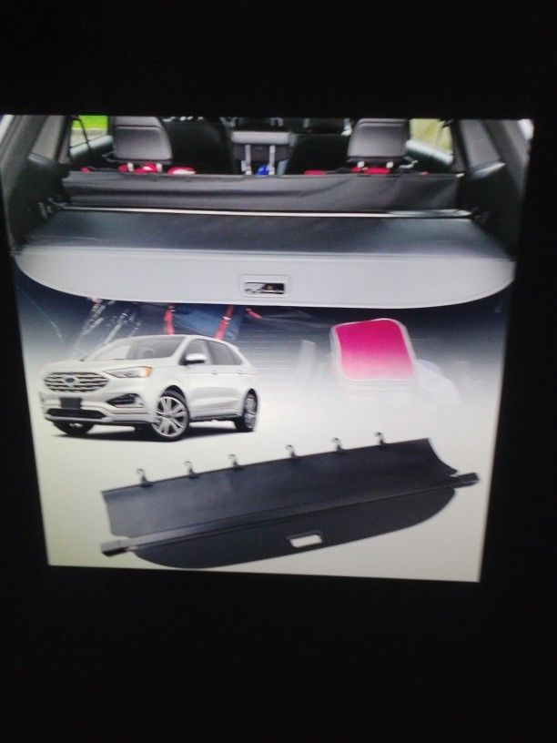 New Cargo Cover For Ford Edge 2015-2024 Carbon Fiber Retractable Security Cover