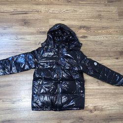 Black Moncler Coat Shinny Size Large 