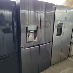 LG  Sleek 4 Door Fridge With Ice Maker 