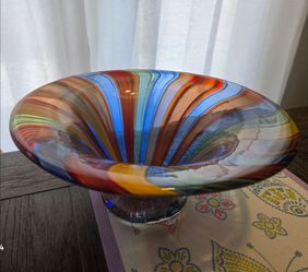 BADASH MULTI COLOR STRIPED BOWL