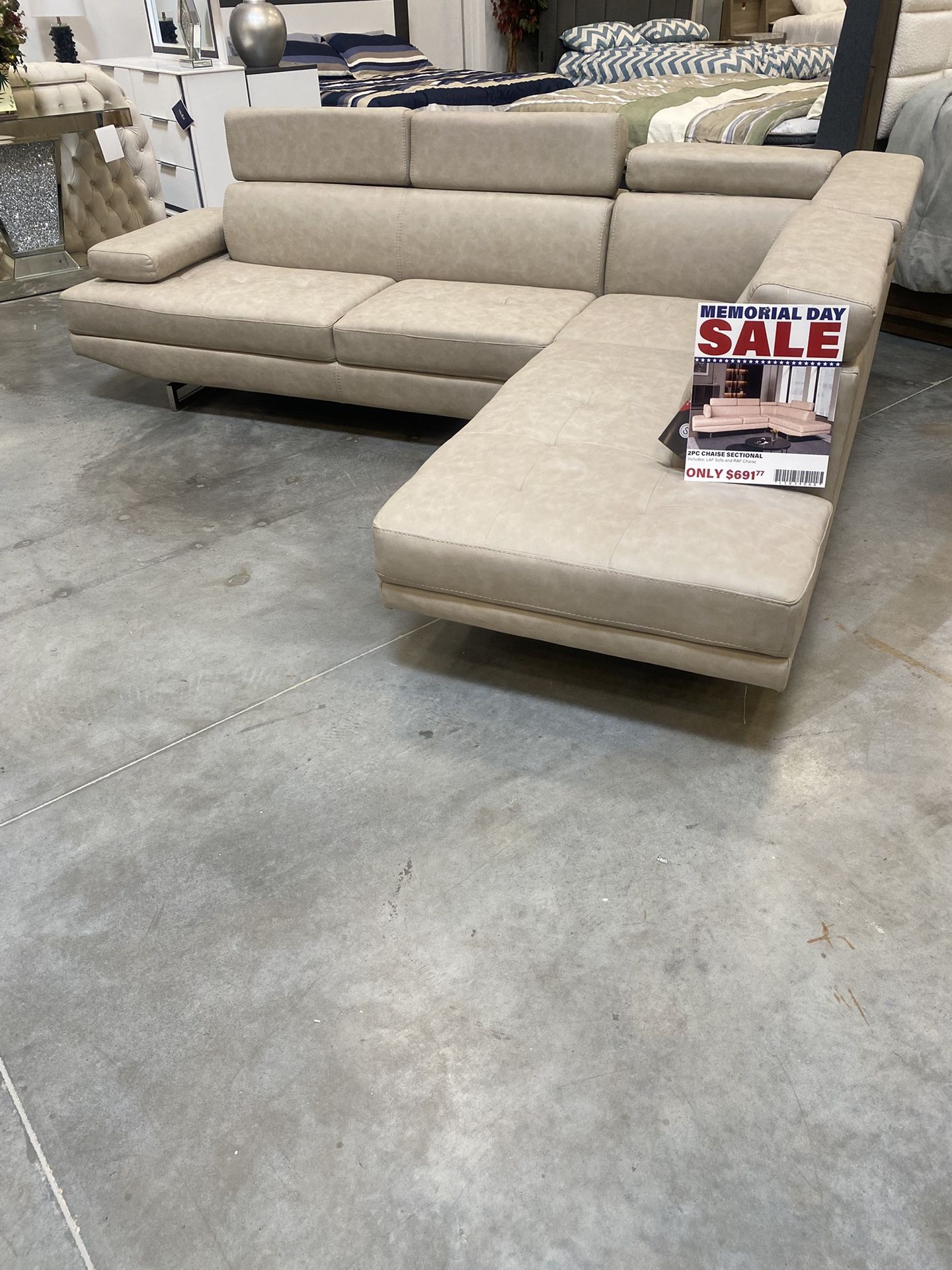 Two Piece Chaise Sectional
