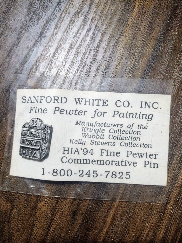 1994 Pewter Casino Slot Pin With Backing
