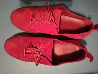 Red Suede Shoes - Size 8 M