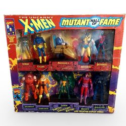 RARE 1993 X-Men Mutant Hall of Fame 10-Figure Limited Collector’s Set w/ Display Stands – ToyBiz 