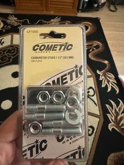 Cometic Gasket CF1000 Carburetor Stud Kit 1 1/2" Zinc Plated With Nuts & Washers