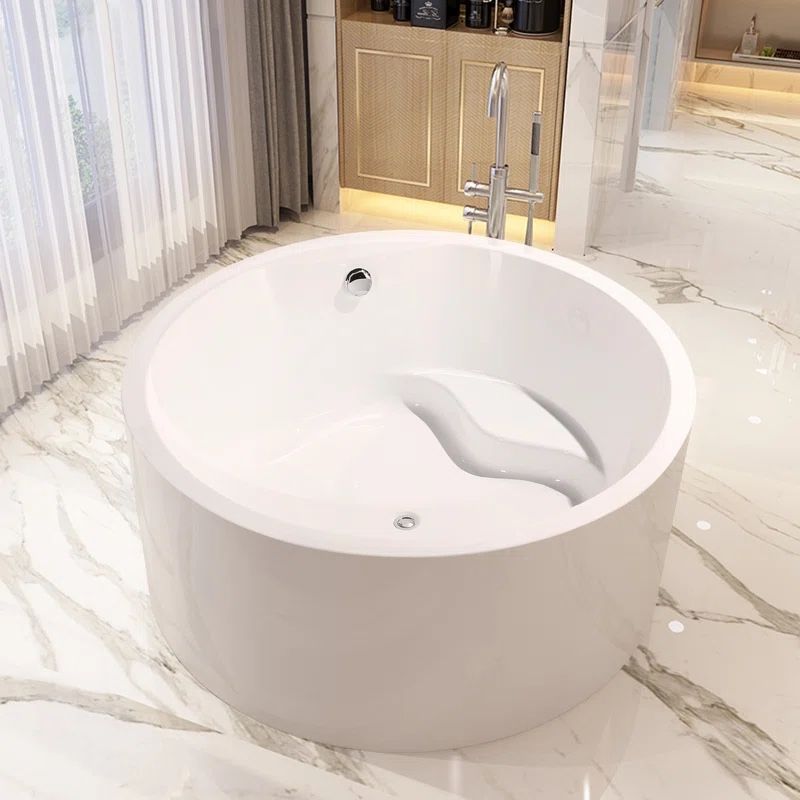59in x 59in Freestanding Soaking Acrylic Bathtub - NEW!!