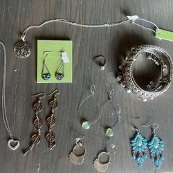 Assortment Of Earrings And Necklaces