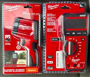 Milwaukee Infrared Temp Gun & Digital Multimeter Bundle