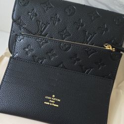 Louis Vuitton Black Empreinte Leather Pochette Felicie Bag(M82477)