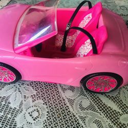 Barbie Pink Sports  Car With Seat Belts 12 inches