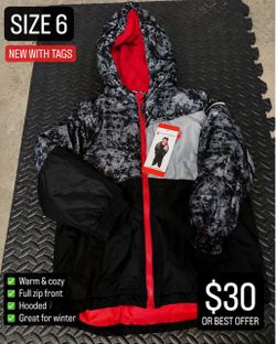 Kids Winter Jacket Size 6 – NEW WITH TAGS