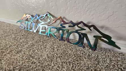 Iridescent Silverton Mountain Sign