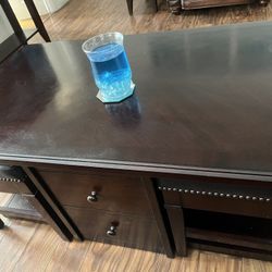 Cocktail/Table Cherrywood  With Two Hideaway Benches 