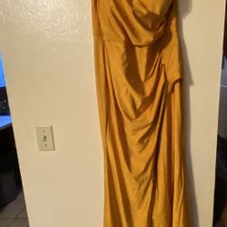 GOLDEN LONG DRESS L