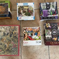 6 Jigsaw Puzzles. $15 For All