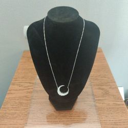 VVS1 Moissanite Diamonds Pendant Necklace In Solid 925 Sterling Silver