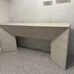 White / Ivory Bernhardt Ribbed Console Credenza