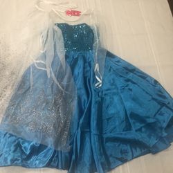 Girls Elsa Frozen Dress Costume