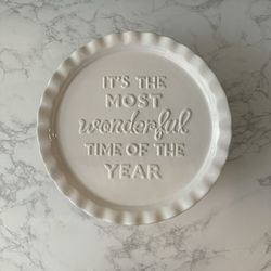 Ceramic Embossed Cake Stand White