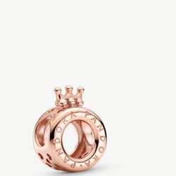 Pandora Logo & Crown O Charm For Pandora Bracelet And Necklace 
