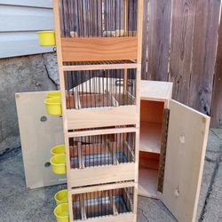 Handmade 4-Unit Canary Training Box 